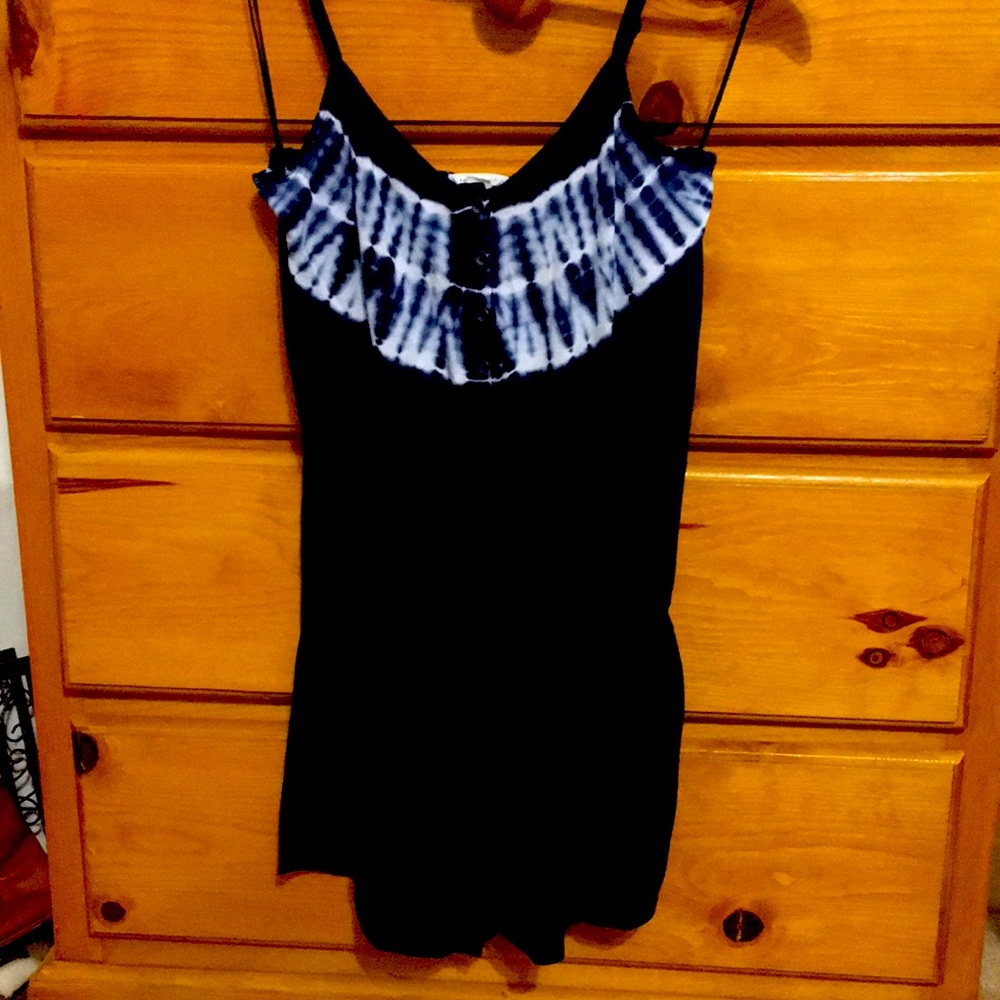Aeropostale Tie-Dye One Piece Romper Navy Blue Juniors XS coastal preppy y2k